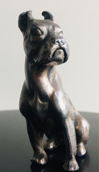 Statuetta Cane Boxer in Peltro