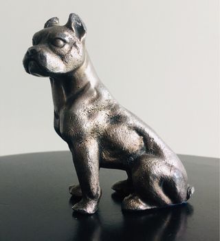 Statuetta Cane Boxer in Peltro