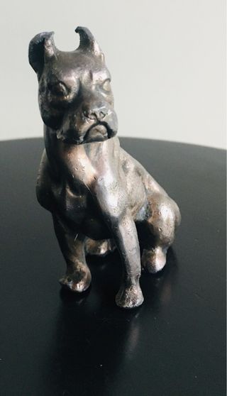 Statuetta Cane Boxer in Peltro