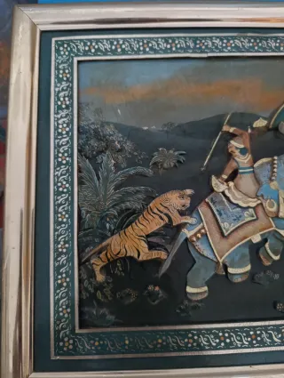 3 Cuadros Arte Hindú. OJO LEER DESCRIPCIÓN