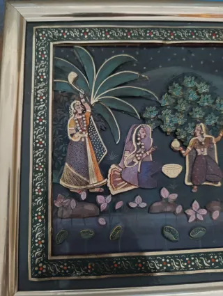 3 Cuadros Arte Hindú. OJO LEER DESCRIPCIÓN