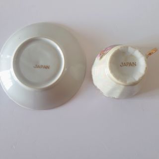 Vintage Japanese Porcelain Teacup and Saucer Court
