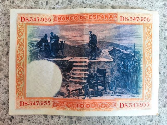Billete cien (100) Pesetas 1925