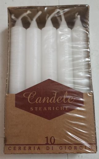 10 Candele Steariche Cereria Di Giorgio