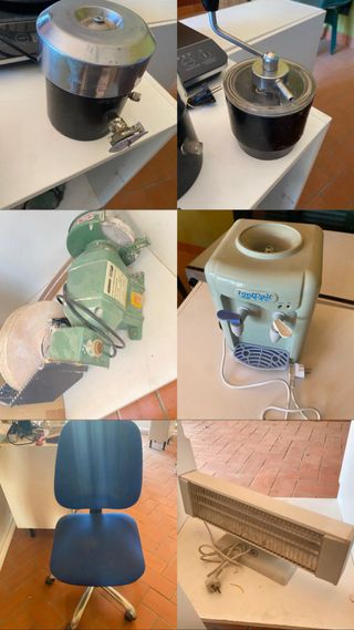 Maquinaria y material de prótesis dental.