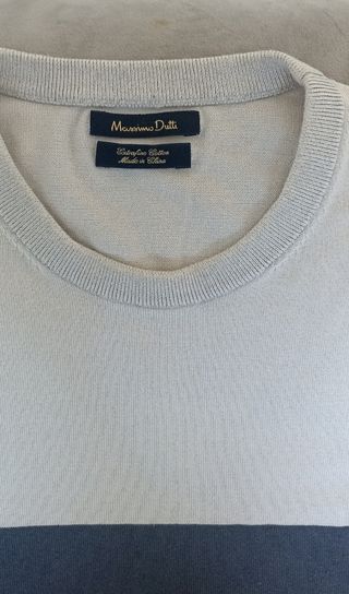 Massimo Dutti - Jersey Hombre Gris-Azul