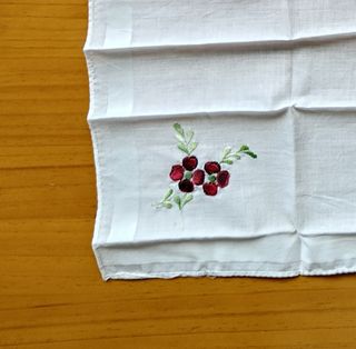 Sciarpe in cotone con fiori ricamati. 5 pezzi