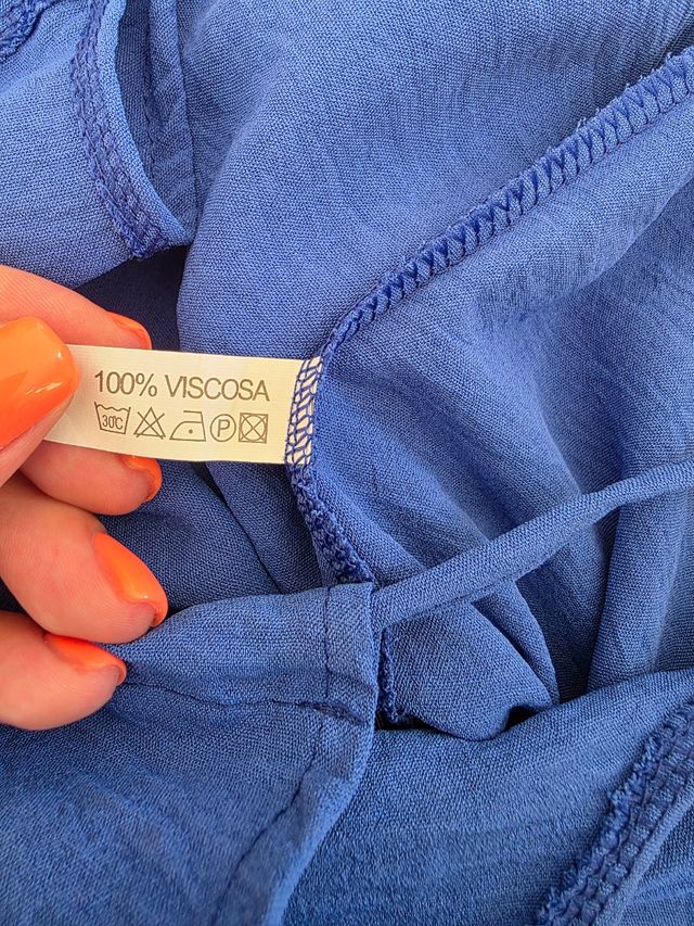 Tuta jumpsuit blu donna in viscosa