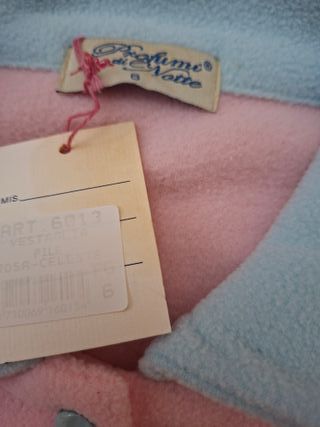 Vestaglia pile rosa/azzurro