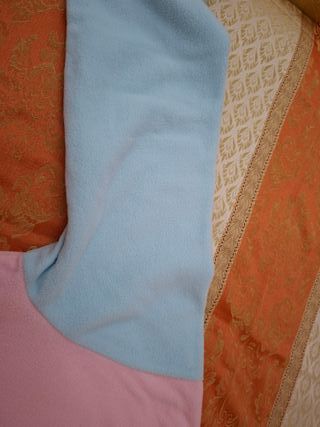 Vestaglia pile rosa/azzurro