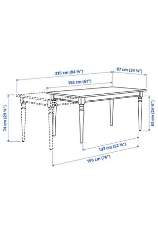 Mesa de comedor blanca de madera