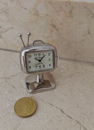 Reloj televisión vintage miniatura 