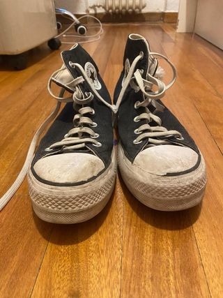 Converse plataformas negras