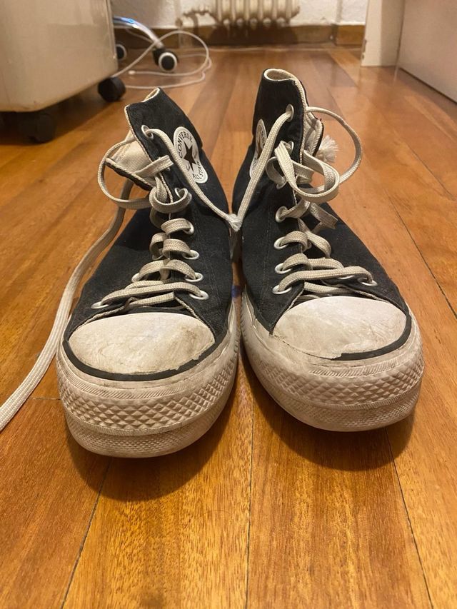 Piattaforme nere Converse