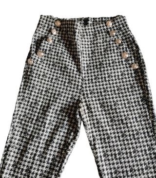 Pantalón pata de gallo blanco & negro