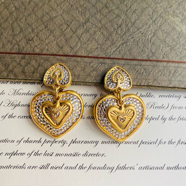 Orecchini cuore placcato oro