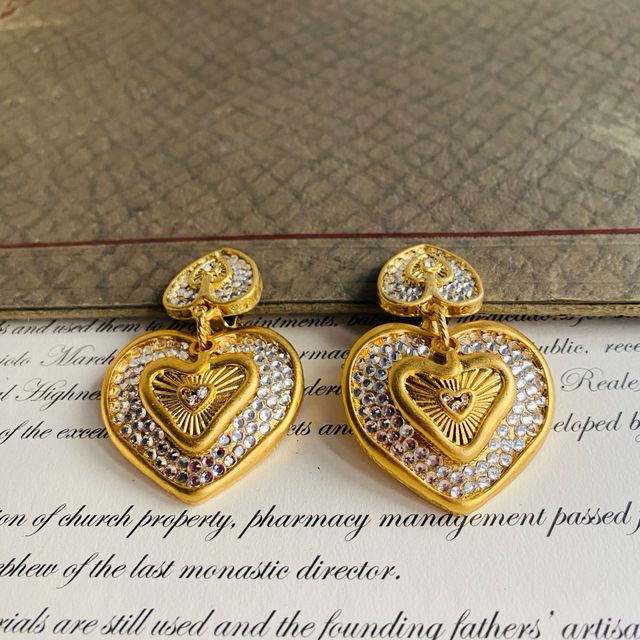 Orecchini cuore placcato oro