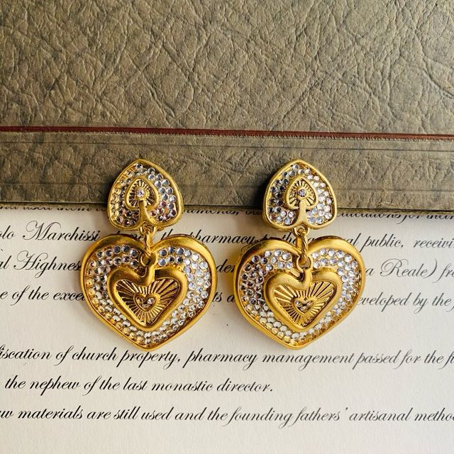 Orecchini cuore placcato oro