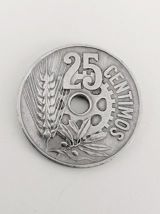 Moneda 25 céntimos España 1934