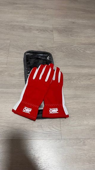 Guantes OMP rally rojos. Originales. Sin Usar.
