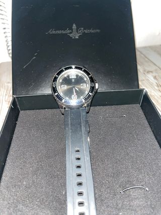 Reloj Alexander Bricham - Negro y Plata