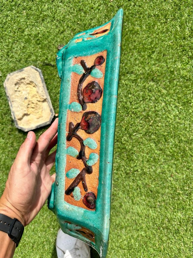 Maceta bonsái cerámica turquesa