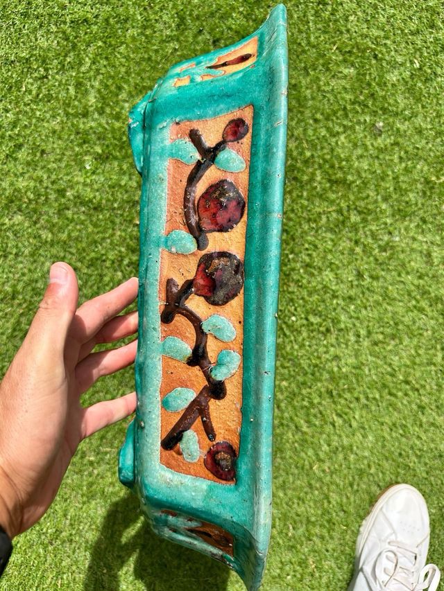 Maceta bonsái cerámica turquesa