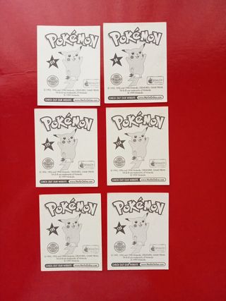 6 Cromos Pokémon Val