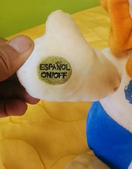 Peluche Leone per bambini English Spanish Educa