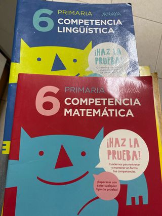 Libros Primaria Anaya 6º: lengua y Mate