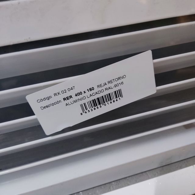 2 Rejas retorno aire blanco