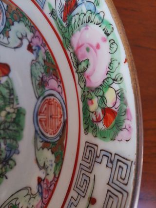 Ciotola e piatto cinesi ceramica Macau