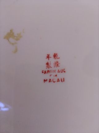 Ciotola e piatto cinesi ceramica Macau