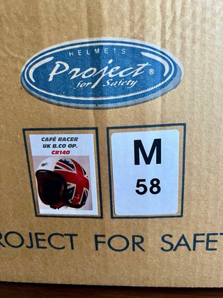 Casco Jet Cafe Racer Union Jack taglia 58 (M)