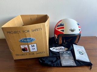 Casco Jet Cafe Racer Union Jack taglia 58 (M)