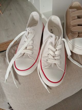 Zapatillas blancas niño talla 35
