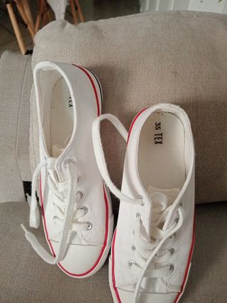 Zapatillas blancas niño talla 35