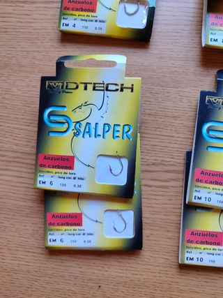 Anzuelos de carbono Salper 10 paquetes 
