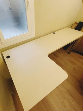 Escritorio esquinero L - Blanco