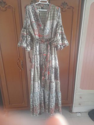 Vestido largo multicolor XL