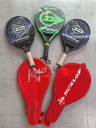 3 Raquetas Dunlop Pádel.Regalo fundas