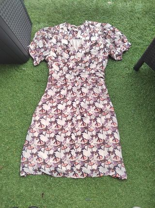 Vestido floral - Blanco y multicolor