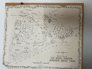 Mapa antiguo Windsor enmarcado dorado