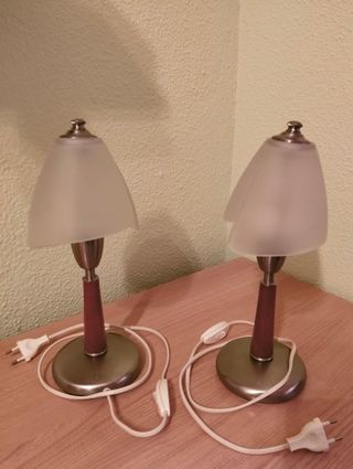 2 Lámparas mesita noche - modernas