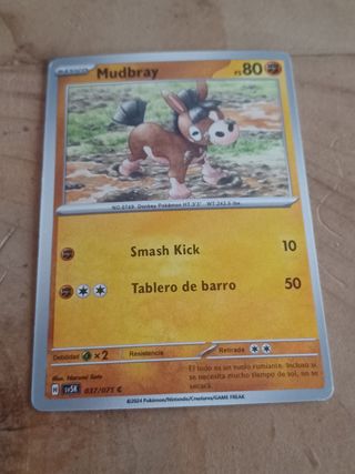 Carta Pokémon Mudbray - Nueva