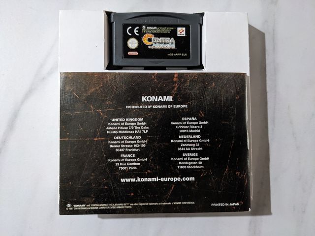 Contra o GBA Avançada (Konami)