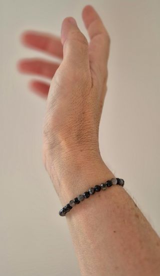 Pulsera de protección obsidiana y labradorita