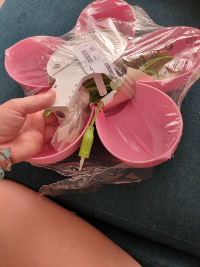 Lámpara rosa para colgar - Flor