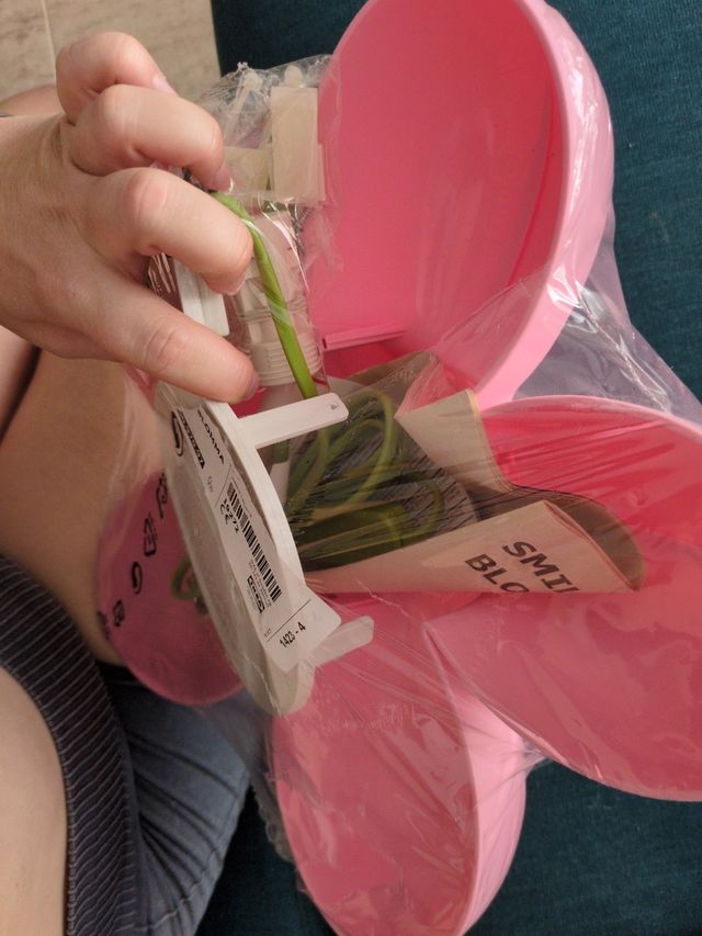 Lámpara rosa para colgar - Flor