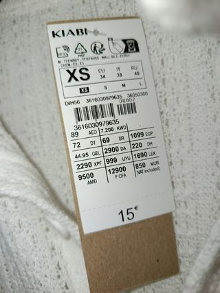Camisa blanca Kiabi talla XS